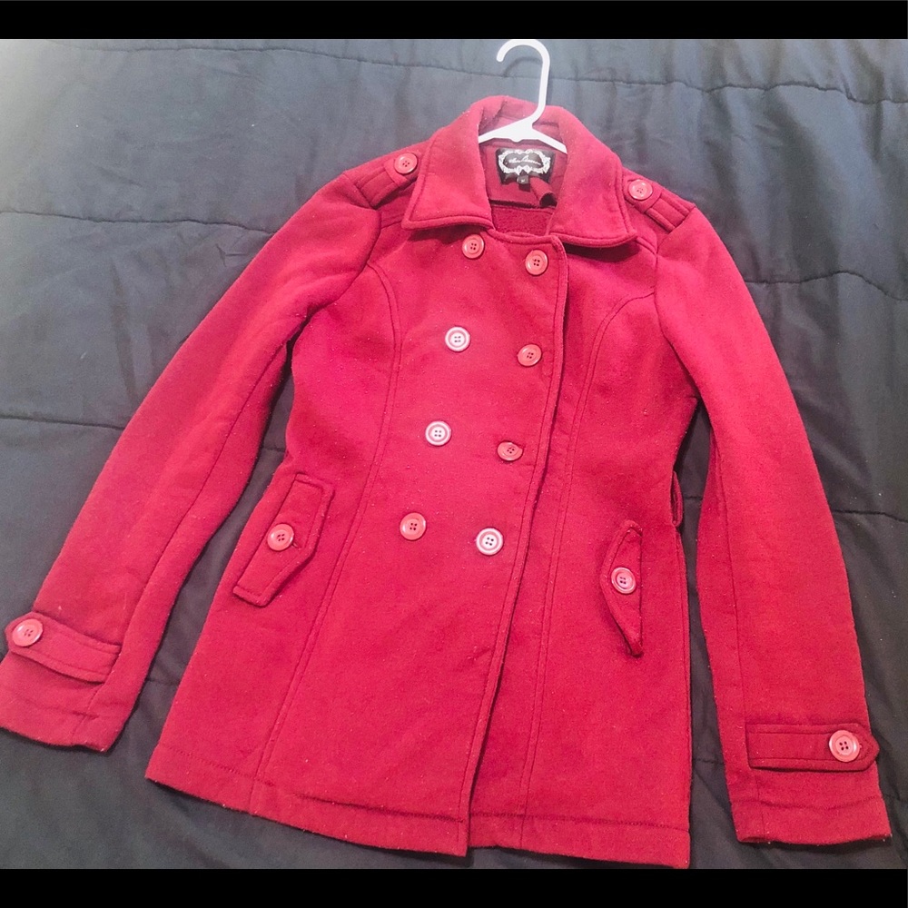 Burgundy Pea Coat